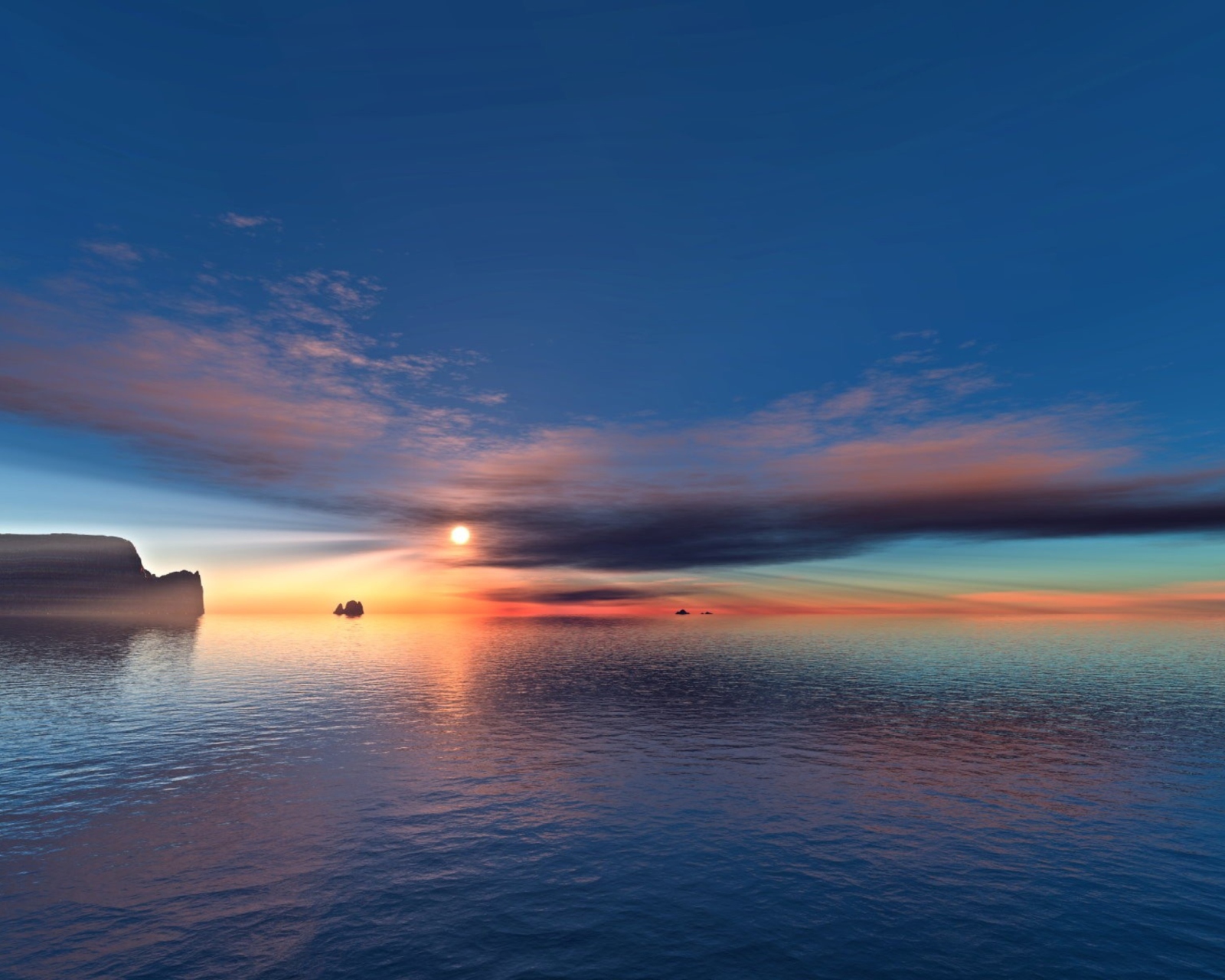 Screenshot №1 pro téma Sunset On Sea 1600x1280
