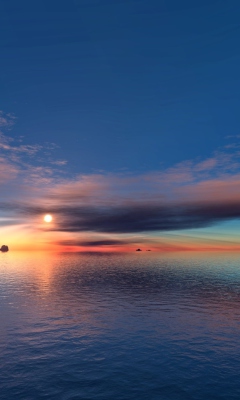 Fondo de pantalla Sunset On Sea 240x400