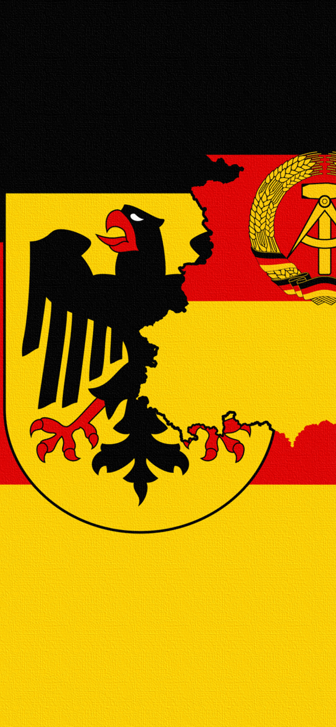 Das German Flag With Eagle Emblem Wallpaper 1170x2532