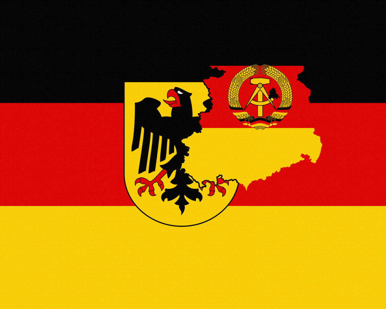 Das German Flag With Eagle Emblem Wallpaper 1280x1024