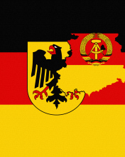 Обои German Flag With Eagle Emblem 176x220