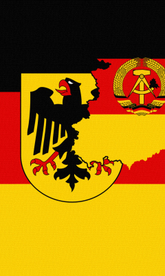 Обои German Flag With Eagle Emblem 240x400