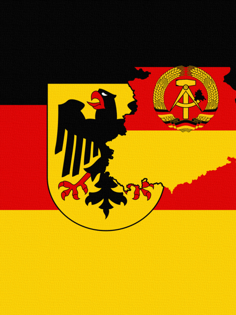 Das German Flag With Eagle Emblem Wallpaper 480x640
