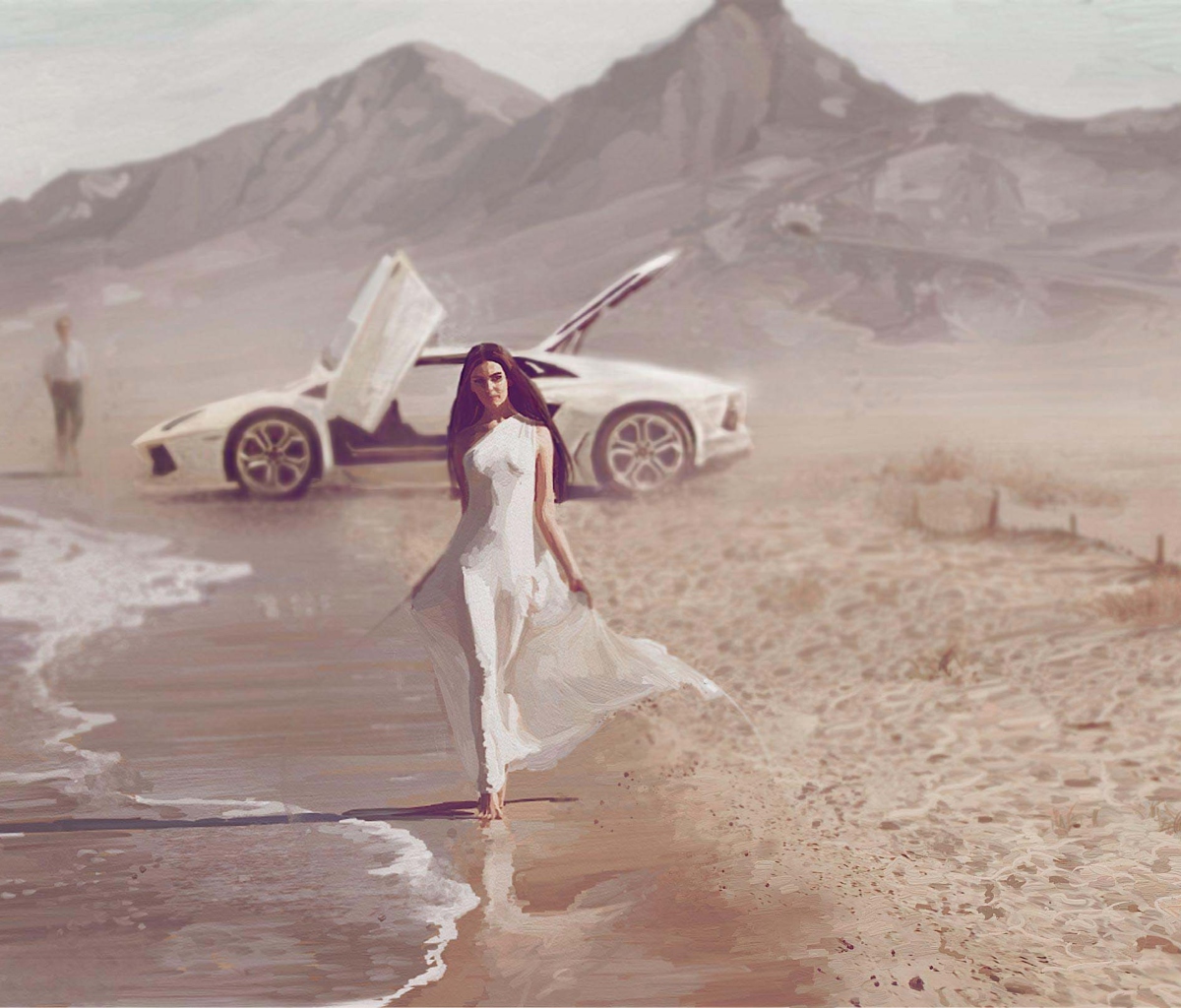 Fondo de pantalla Porsche Girl 1200x1024