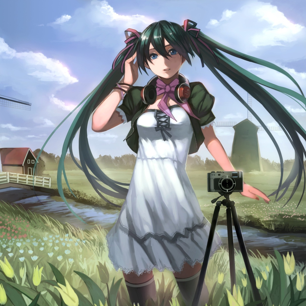 Screenshot №1 pro téma Vocaloid - Girl Photographer Anime 1024x1024