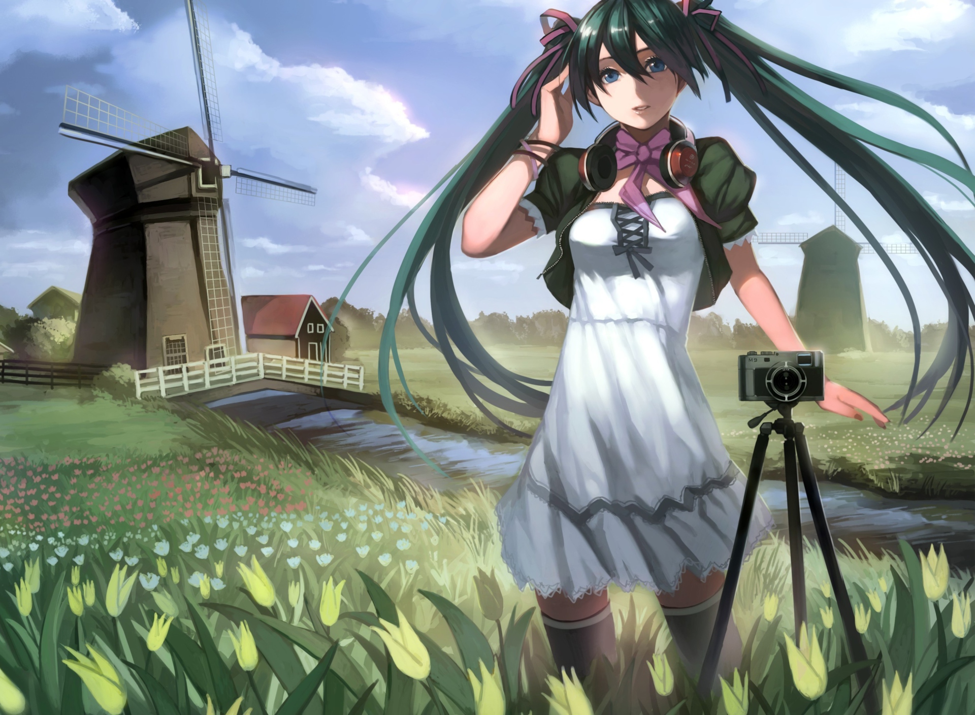Fondo de pantalla Vocaloid - Girl Photographer Anime 1920x1408