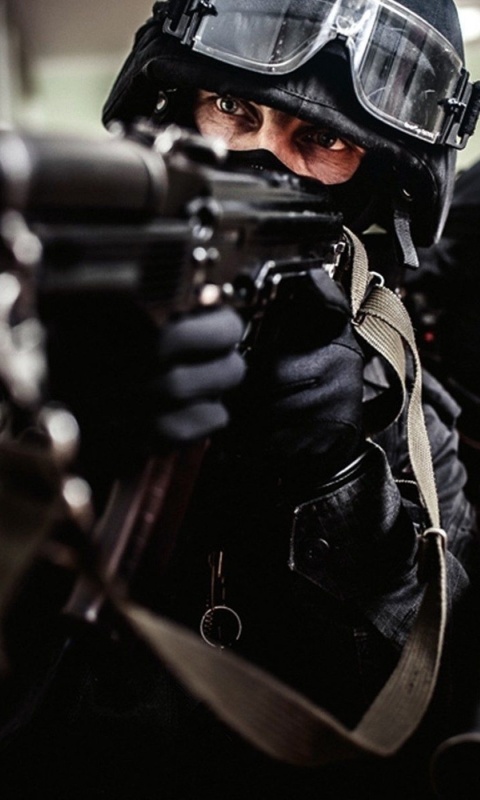 Police special forces wallpaper 480x800