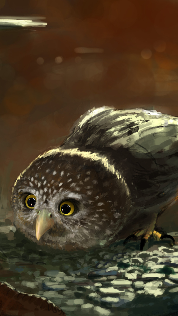 Cute Owl Painting screenshot #1 750x1334