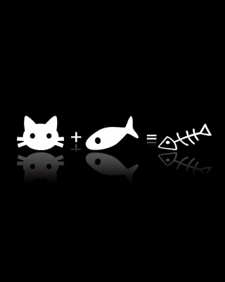 Cat ate fish funny cover - Obrázkek zdarma pro Nokia X6