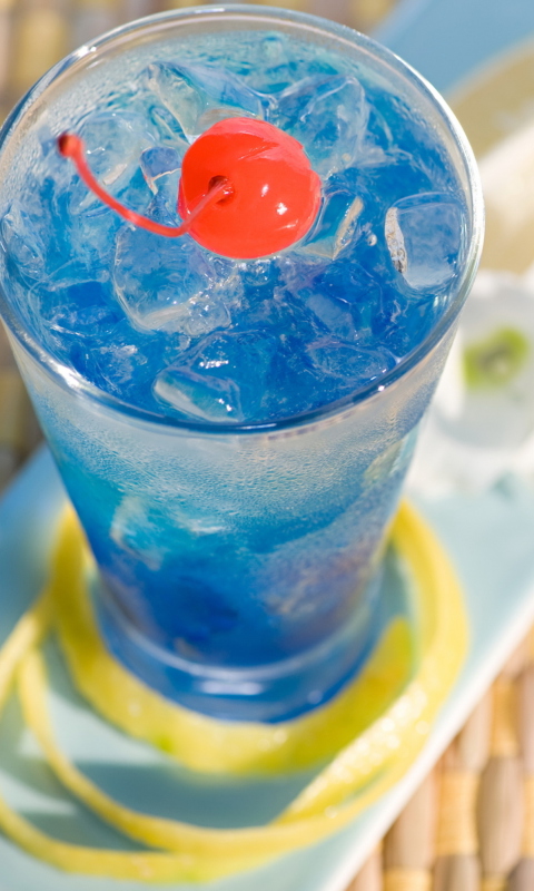 Sfondi Blue Lagoon Cocktail 480x800