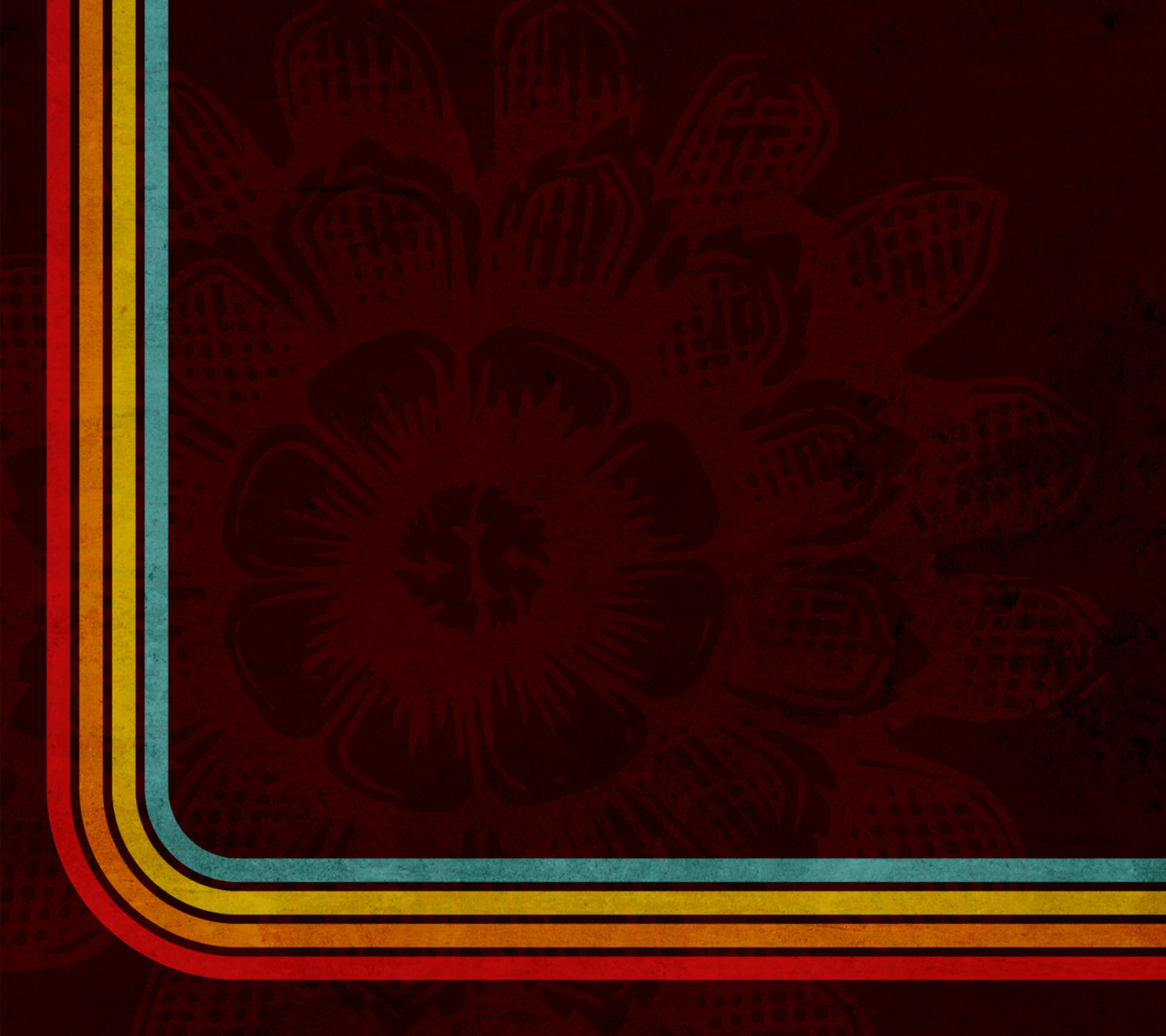 Fondo de pantalla Flower And Colorful Stripes 1440x1280