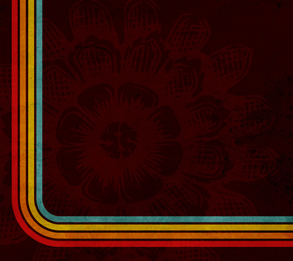 Flower And Colorful Stripes screenshot #1 960x854