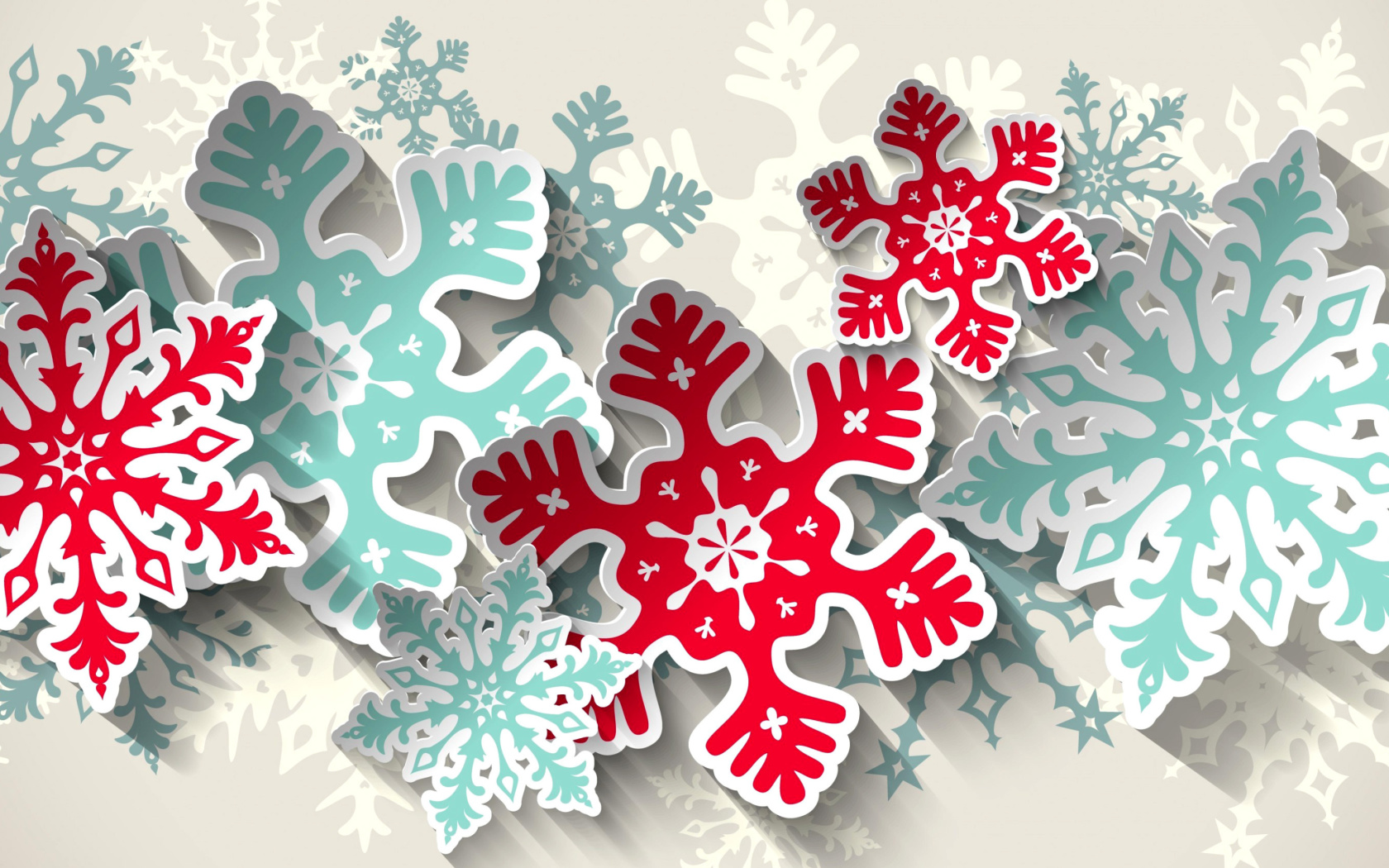 Das Snowflakes Decoration Wallpaper 1680x1050