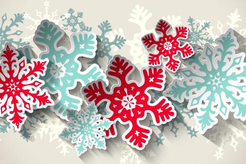 Das Snowflakes Decoration Wallpaper 480x320