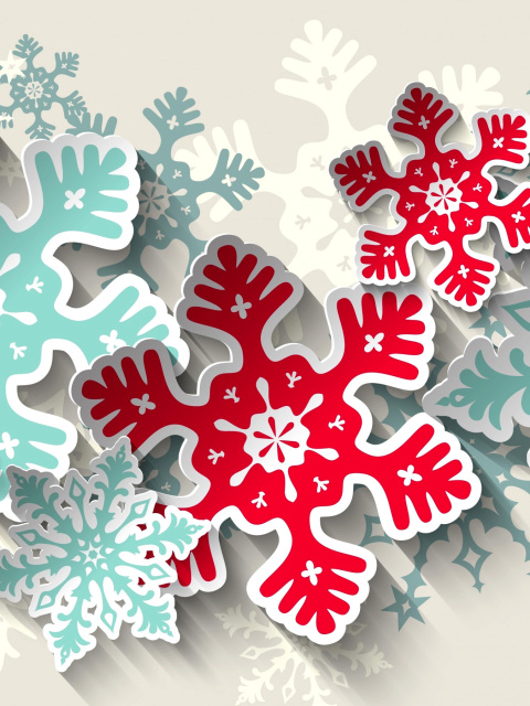 Snowflakes Decoration wallpaper 480x640