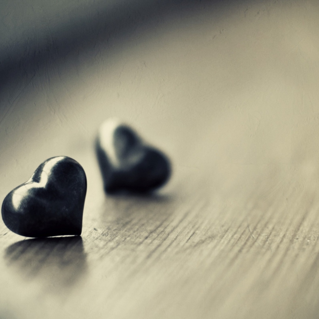 Two Black Hearts wallpaper 1024x1024