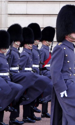 Sfondi Buckingham Palace Queens Guard 240x400