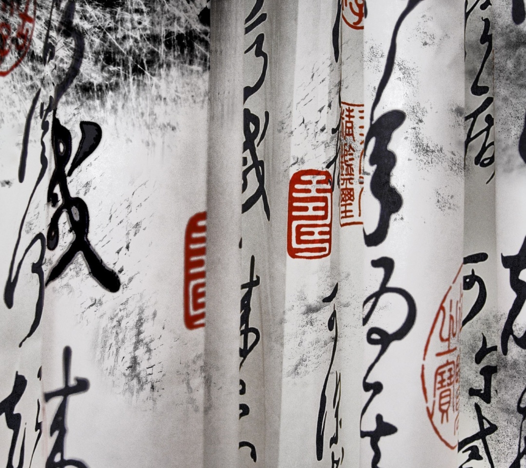 Fondo de pantalla Calligraphy Chinese 1080x960