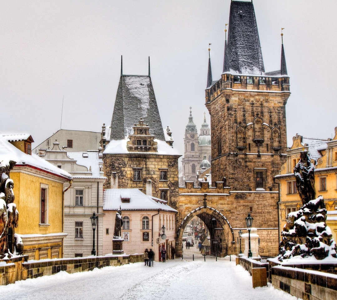 Das Winter In Prague Wallpaper 1080x960