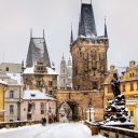 Fondo de pantalla Winter In Prague 128x128