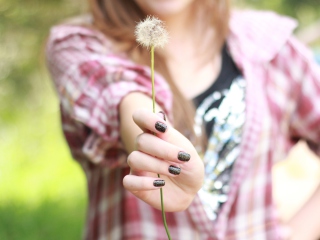 Blowball In Her Hand wallpaper 320x240