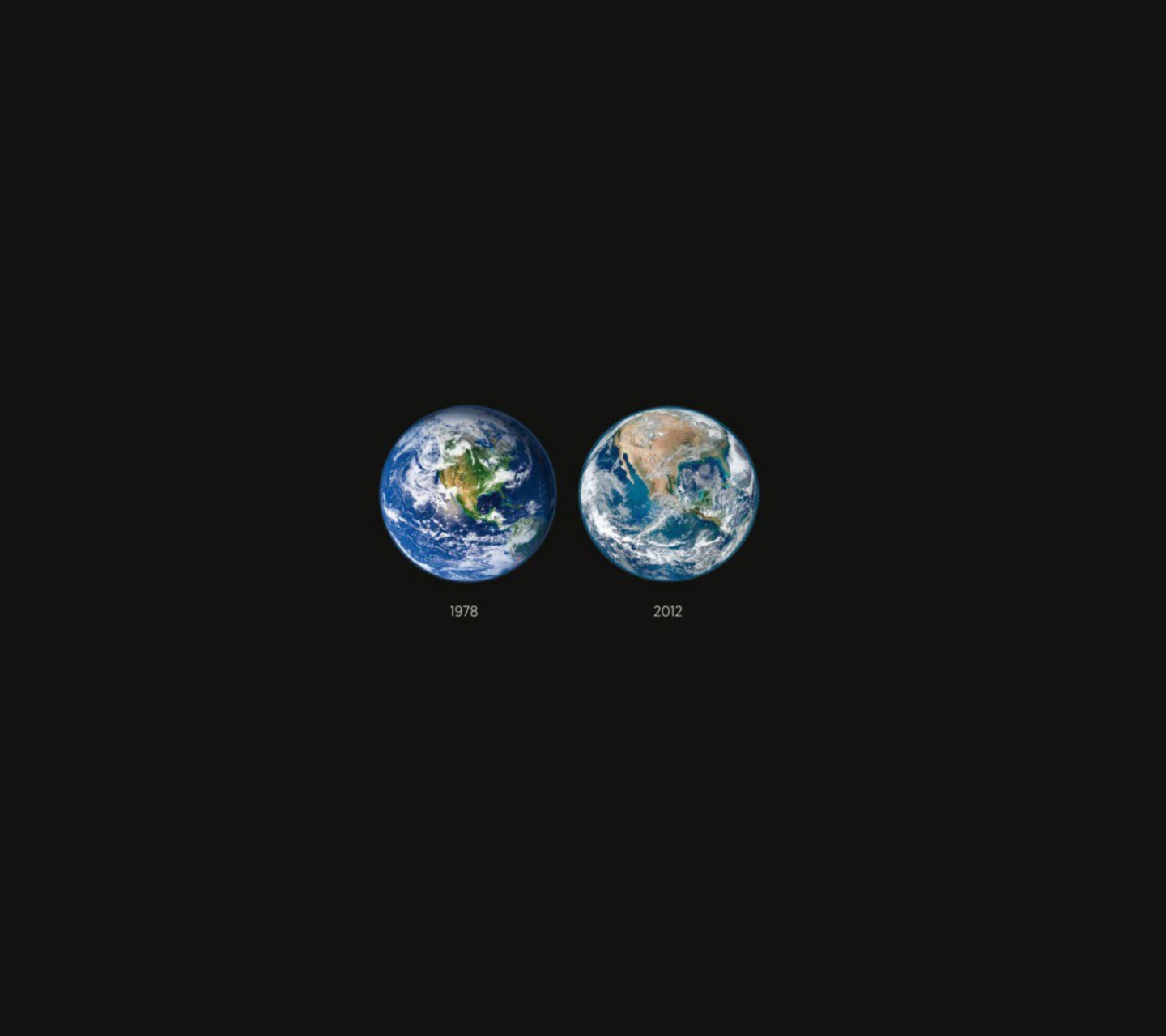 Das Global Warming 1978 Vs. 2012 Wallpaper 1440x1280