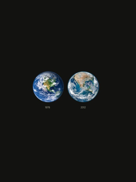 Das Global Warming 1978 Vs. 2012 Wallpaper 480x640