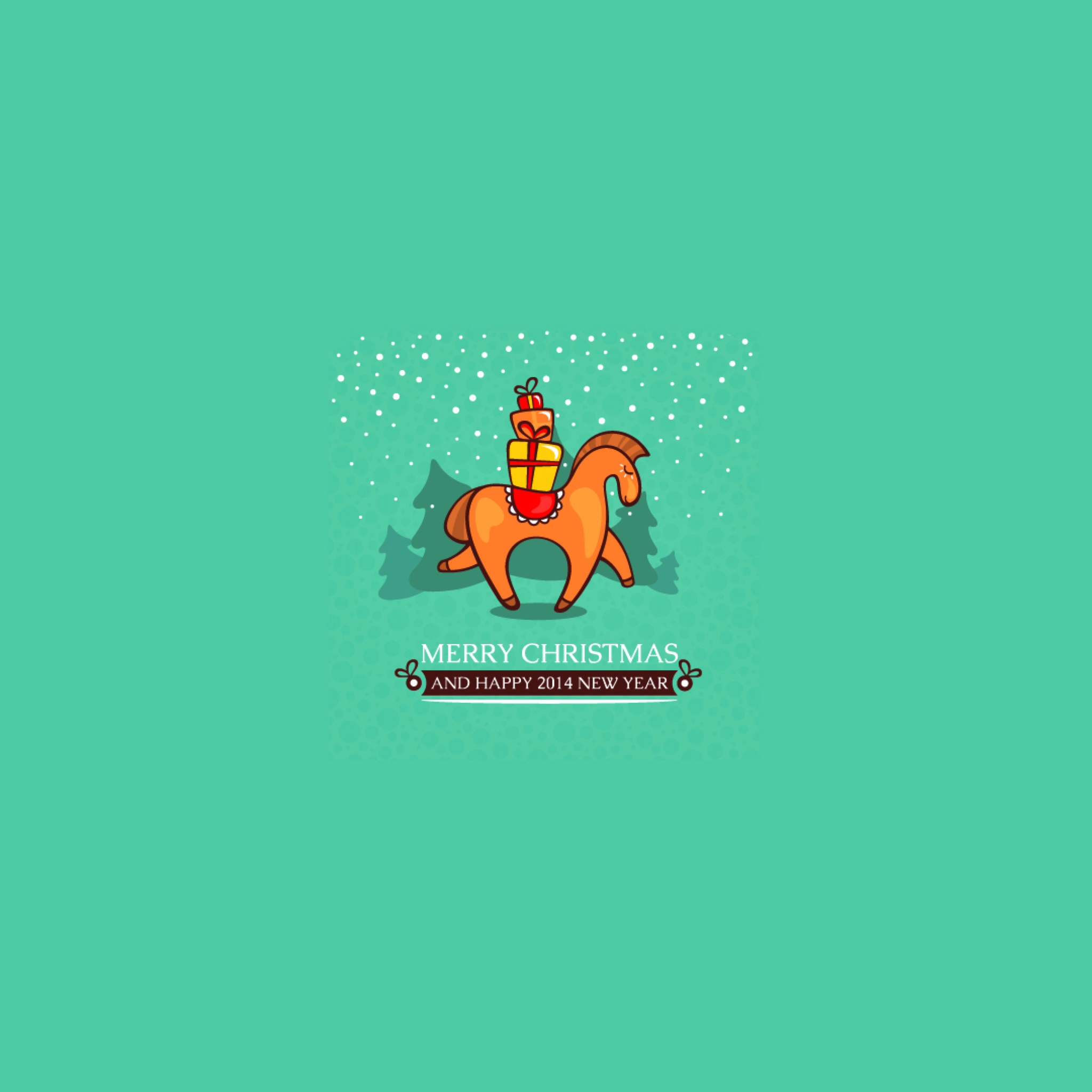 Обои Horse - Symbol Of Year 2014 2048x2048