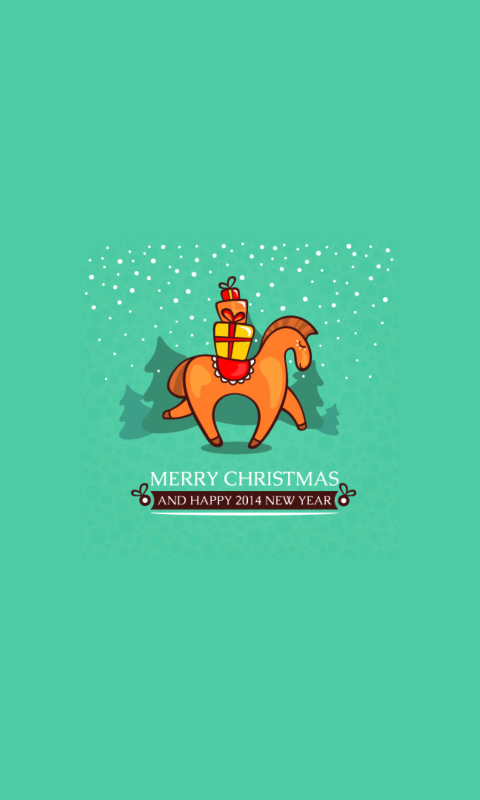 Horse - Symbol Of Year 2014 wallpaper 480x800