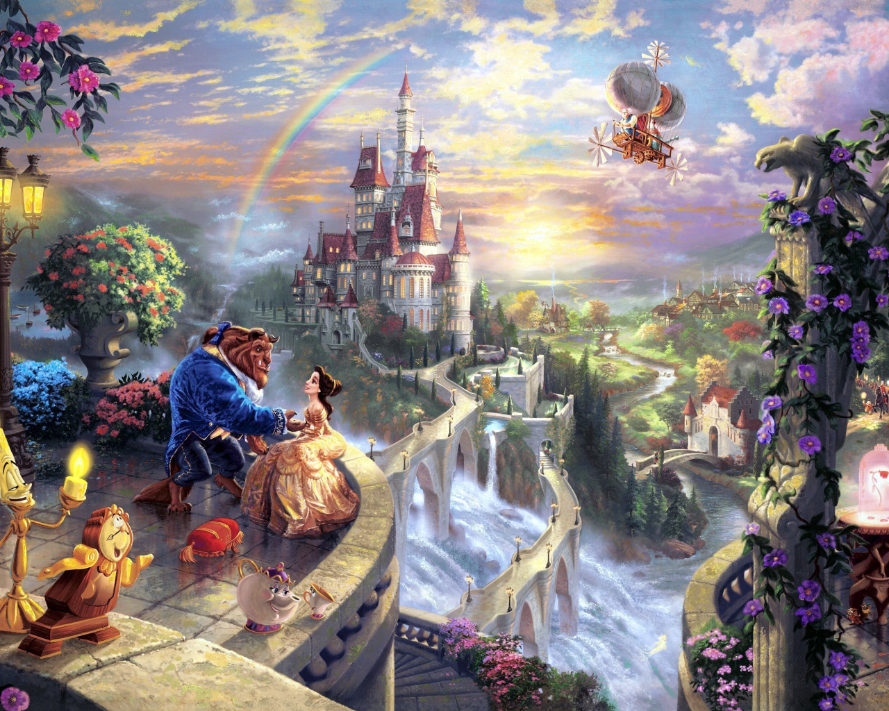 Das Beauty and the Beast Wallpaper 1280x1024