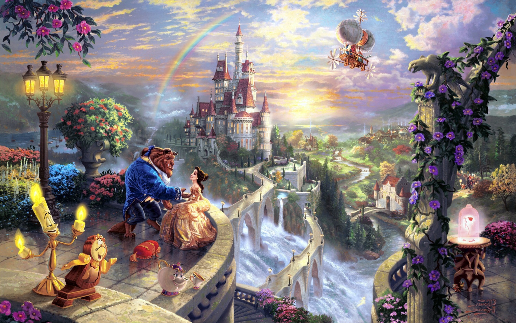 Das Beauty and the Beast Wallpaper 1680x1050