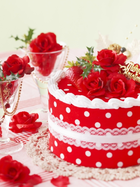 Delicious Sweet Cake wallpaper 480x640