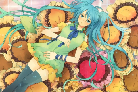 Screenshot №1 pro téma Hatsune Miku - Vocaloid 480x320
