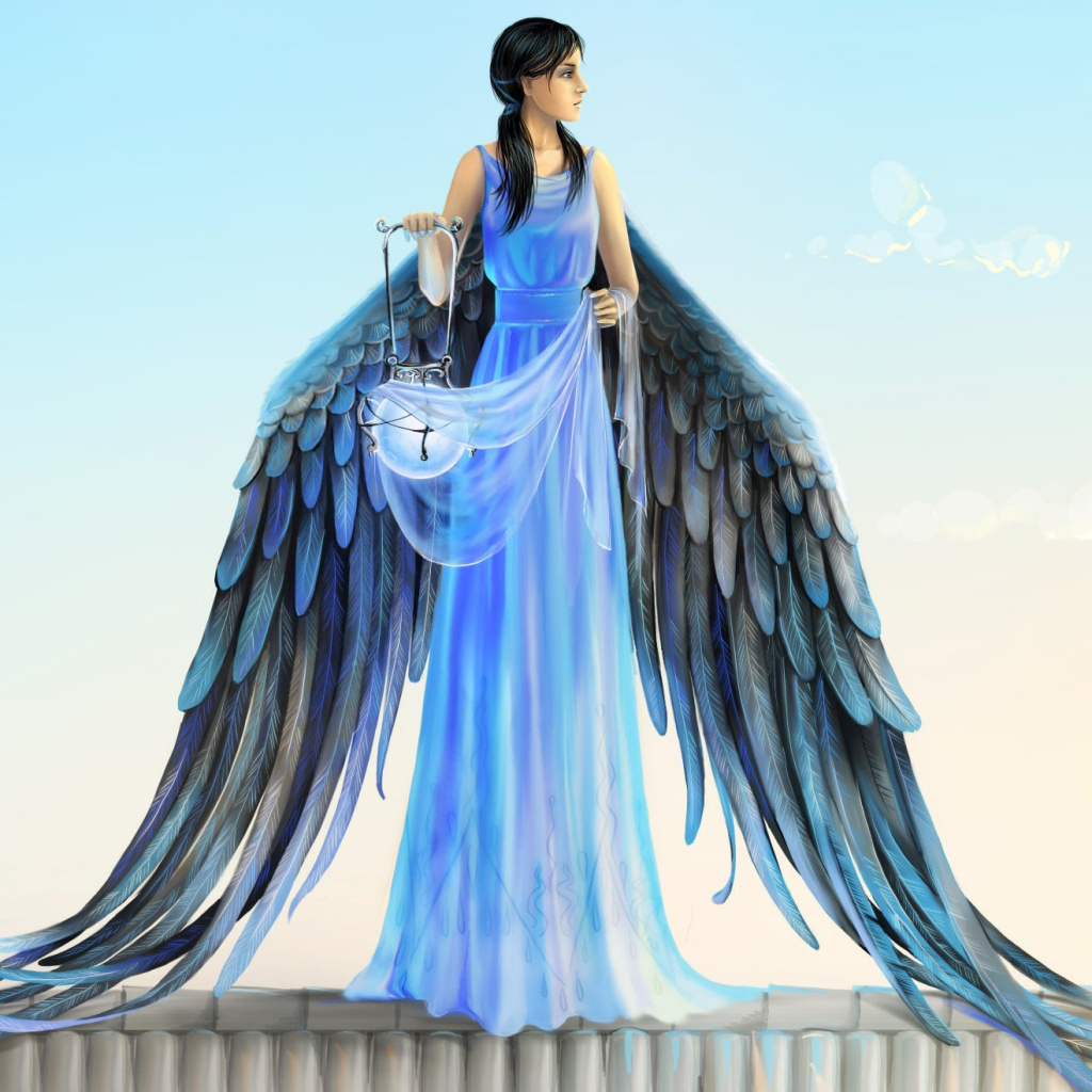 Fondo de pantalla Angel with Wings 1024x1024