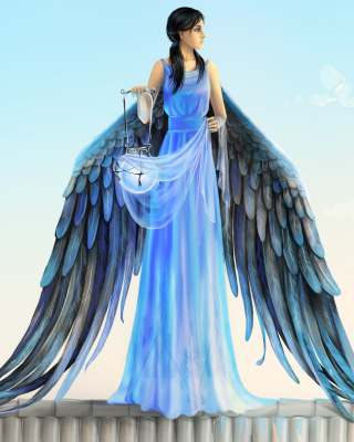 Angel with Wings sfondi gratuiti per 640x960