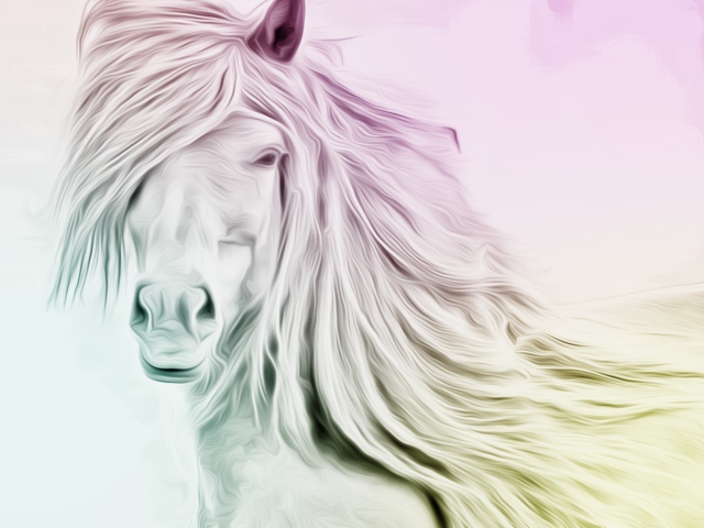 Fondo de pantalla Horse Art 640x480