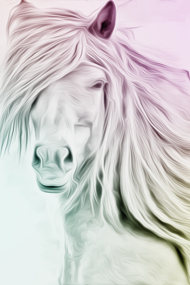 Das Horse Art Wallpaper 640x960