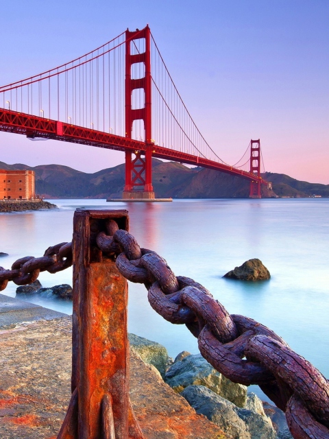 Обои Golden Gate Bridge San Francisco 480x640