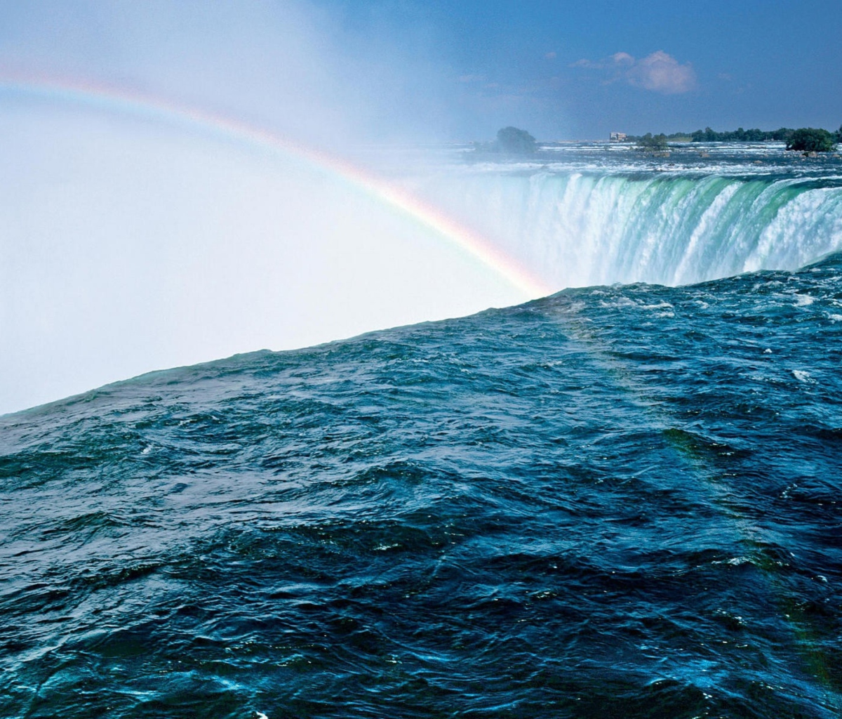 Fondo de pantalla Waterfall And Rainbow 1200x1024