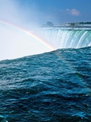 Screenshot №1 pro téma Waterfall And Rainbow 132x176