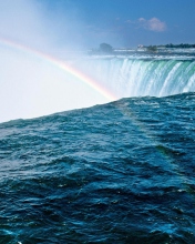 Sfondi Waterfall And Rainbow 176x220