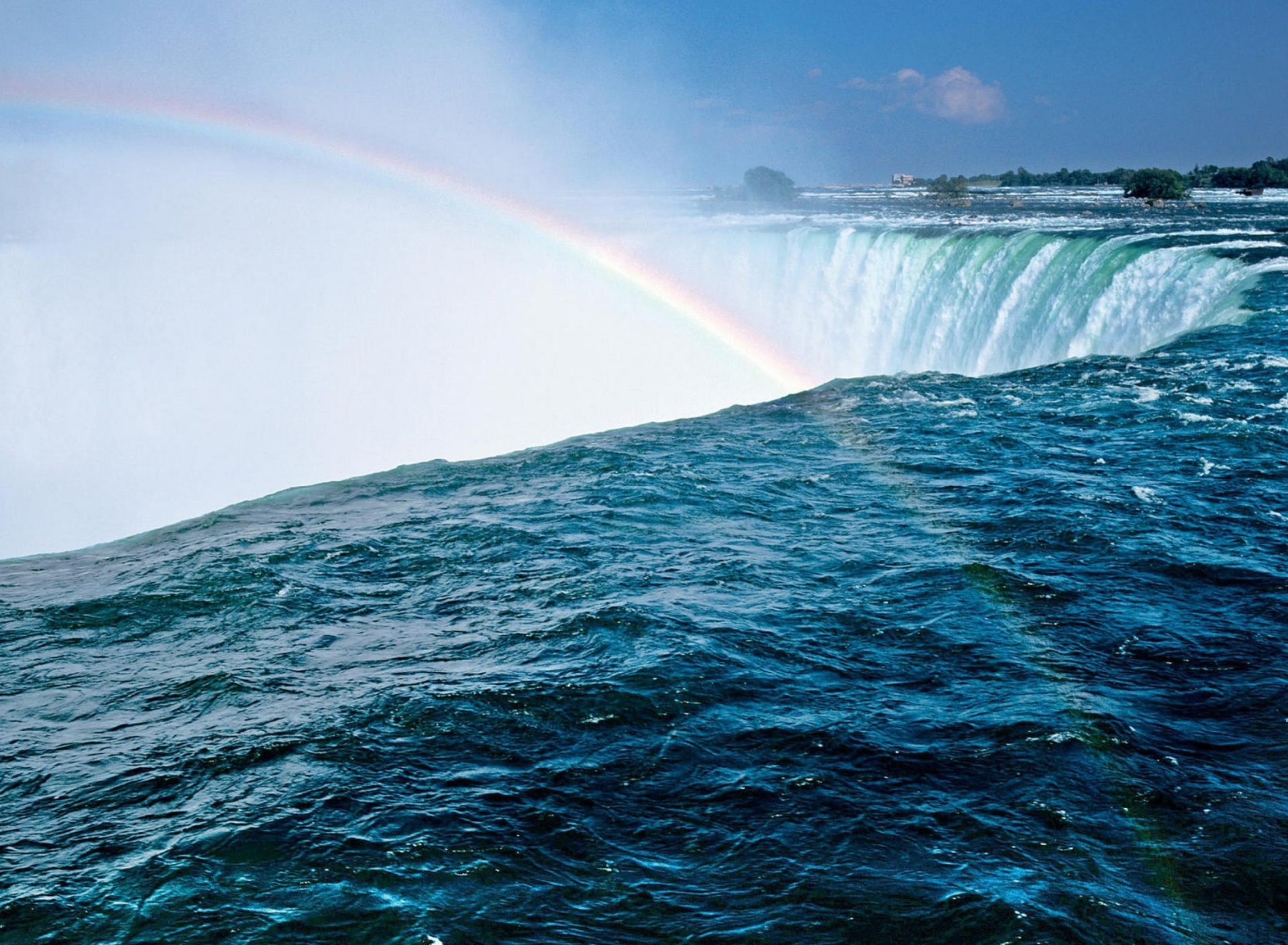 Fondo de pantalla Waterfall And Rainbow 1920x1408