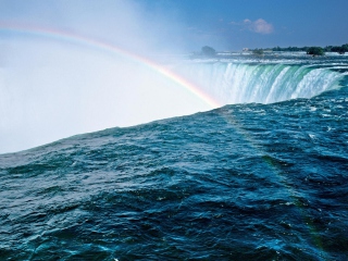 Fondo de pantalla Waterfall And Rainbow 320x240