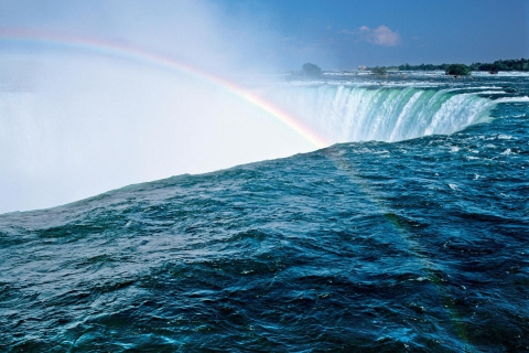 Обои Waterfall And Rainbow 480x320