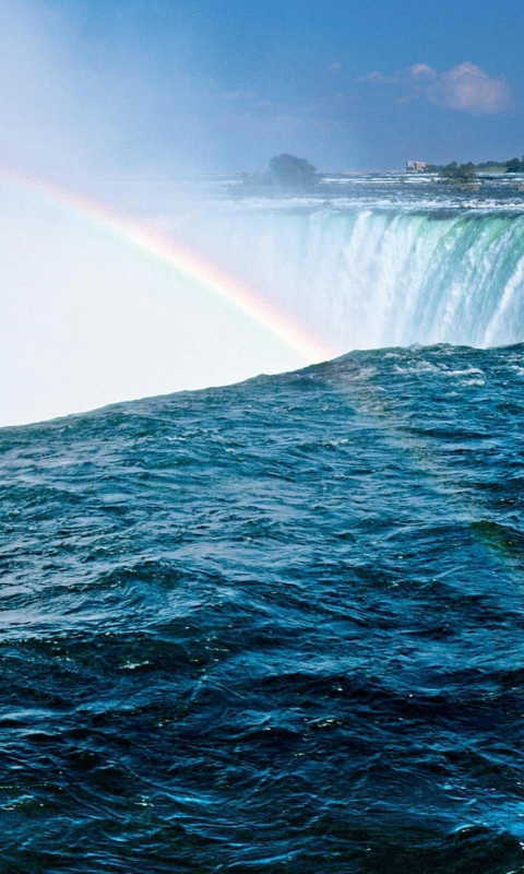 Das Waterfall And Rainbow Wallpaper 480x800