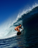 Screenshot №1 pro téma Big Wave Surfing Girl 128x160