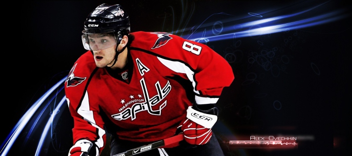 Обои Alexander Ovechkin - Ice Hockey Player 720x320