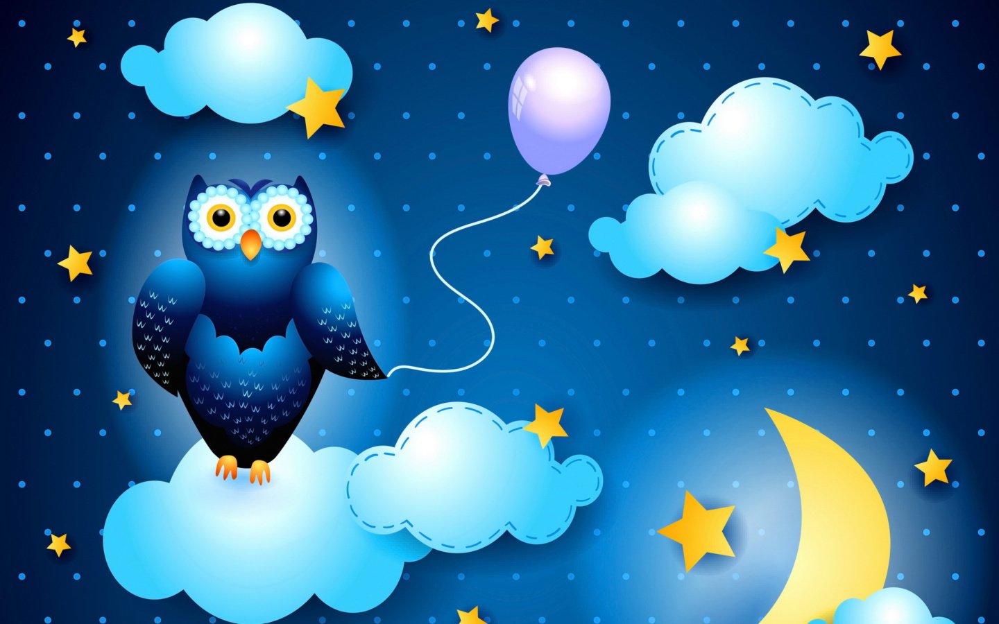 Screenshot №1 pro téma Night Owl 1440x900