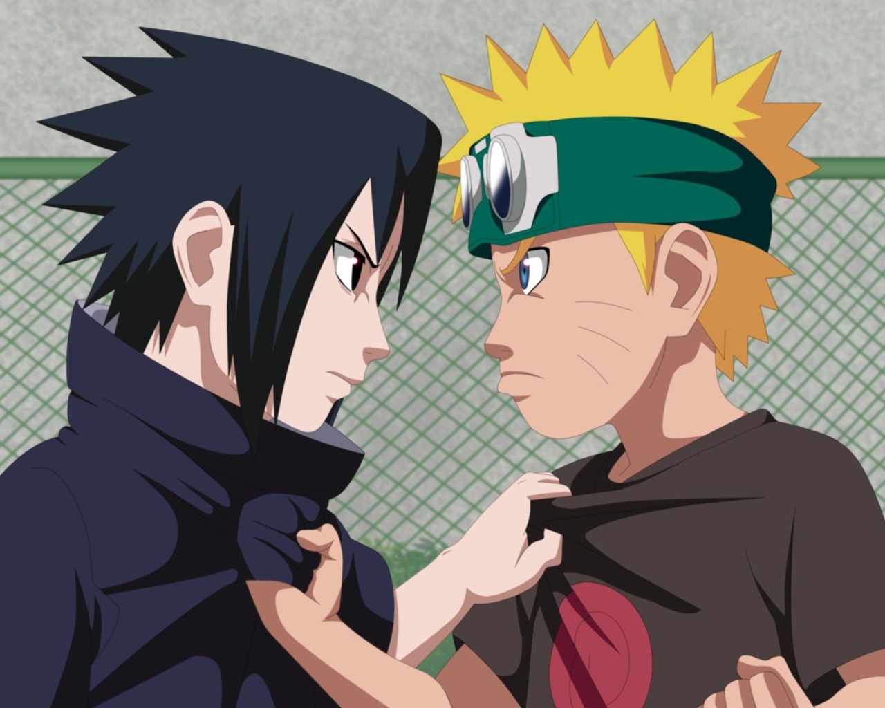 Screenshot №1 pro téma Naruto Vs Sasuke Figth 1280x1024