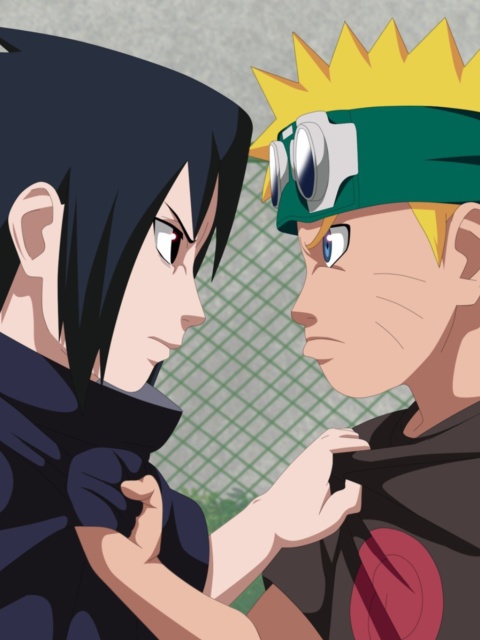 Naruto Vs Sasuke Figth wallpaper 480x640